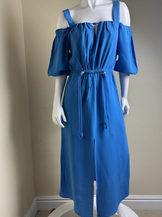 Vix Paula Hermanny Blue Long Dress Sz 6/40   (B.147)
