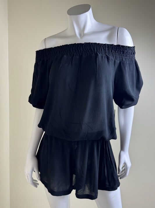 $54 Raisins West Coast Off-the-Shoulder Romper Cover-up Women's Sz S.    (B.182)