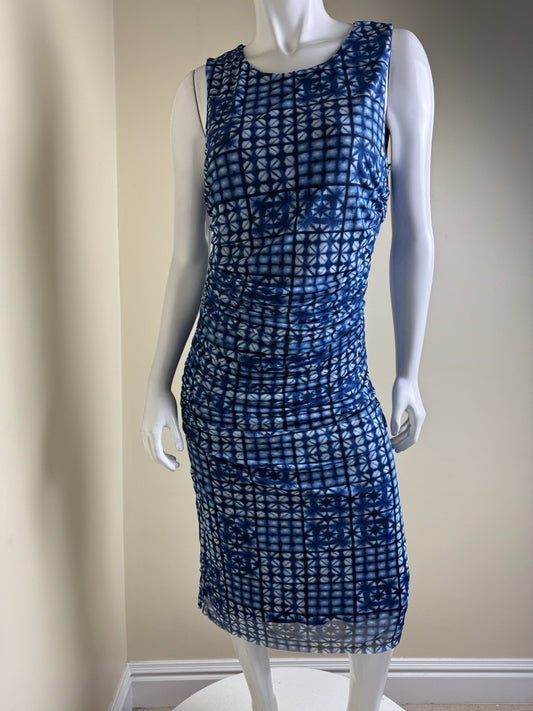 $119 Tommy Hilfiger Women’s Blouson Blue Dress Sz 14   (B.149)