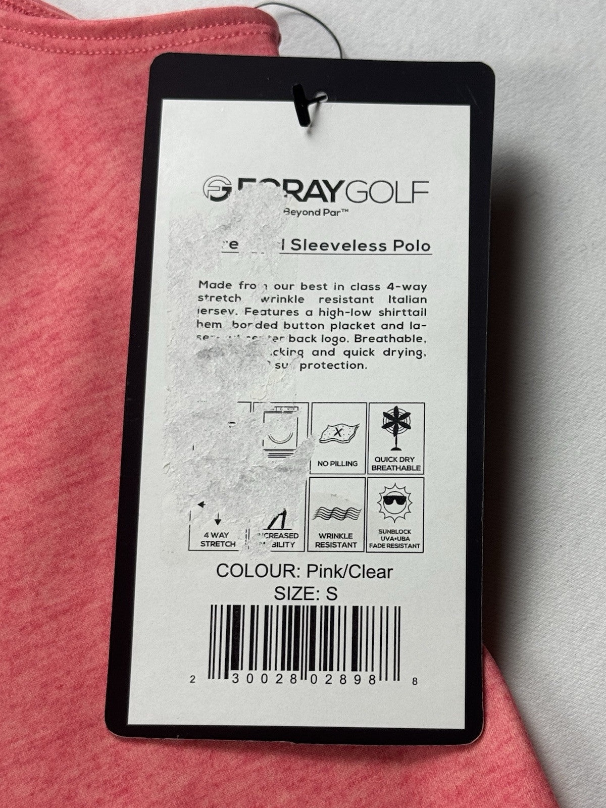 Foray Golf Womens Sleeveless Golf Polo Shirt. Sz S.   (B.33)