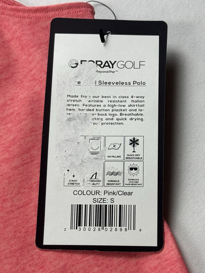 Foray Golf Womens Sleeveless Golf Polo Shirt. Sz S.   (B.33)