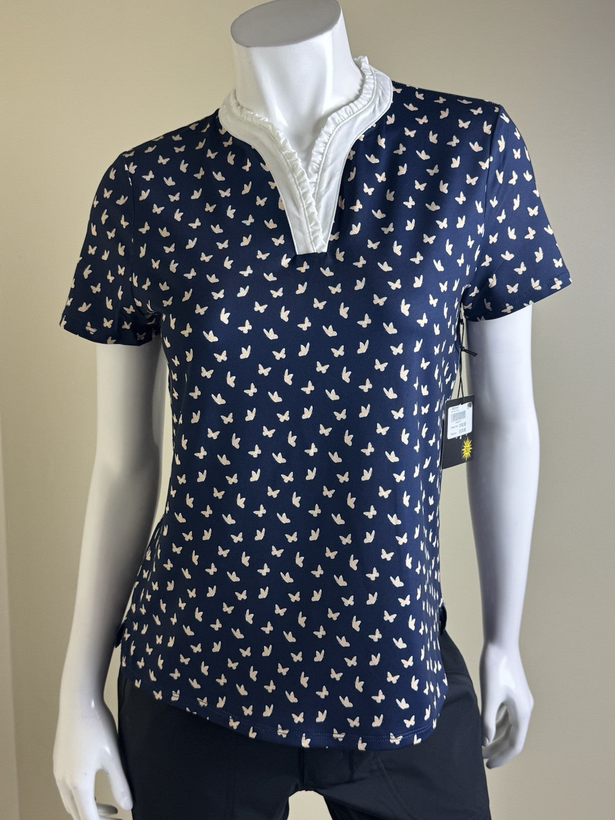 BELYN KEY Women’s Golf Shirt Sz S.    (B.33)