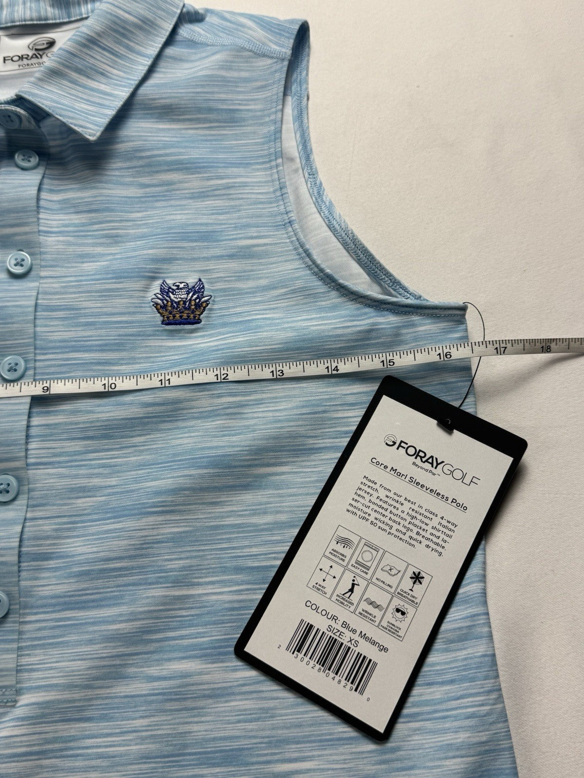 Foray Golf Womens Sleeveless Golf Polo Shirt. Sz XS.   (B.148)