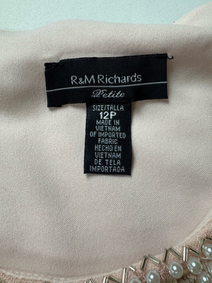 R&M Richards Women’s Lace Pearly Blouse Sz 12P.  (B.94)