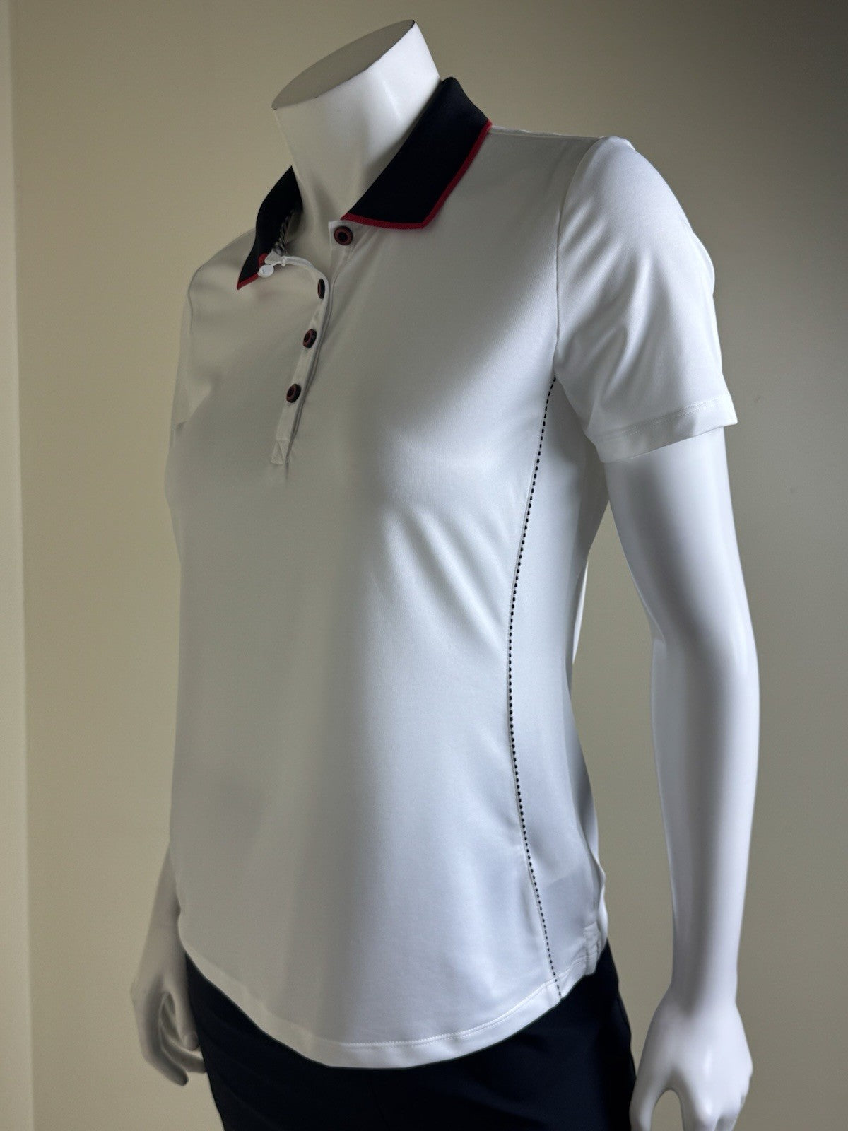 Greg Norman Women's Golf Polo Shirt White Sz M.    (B.13)