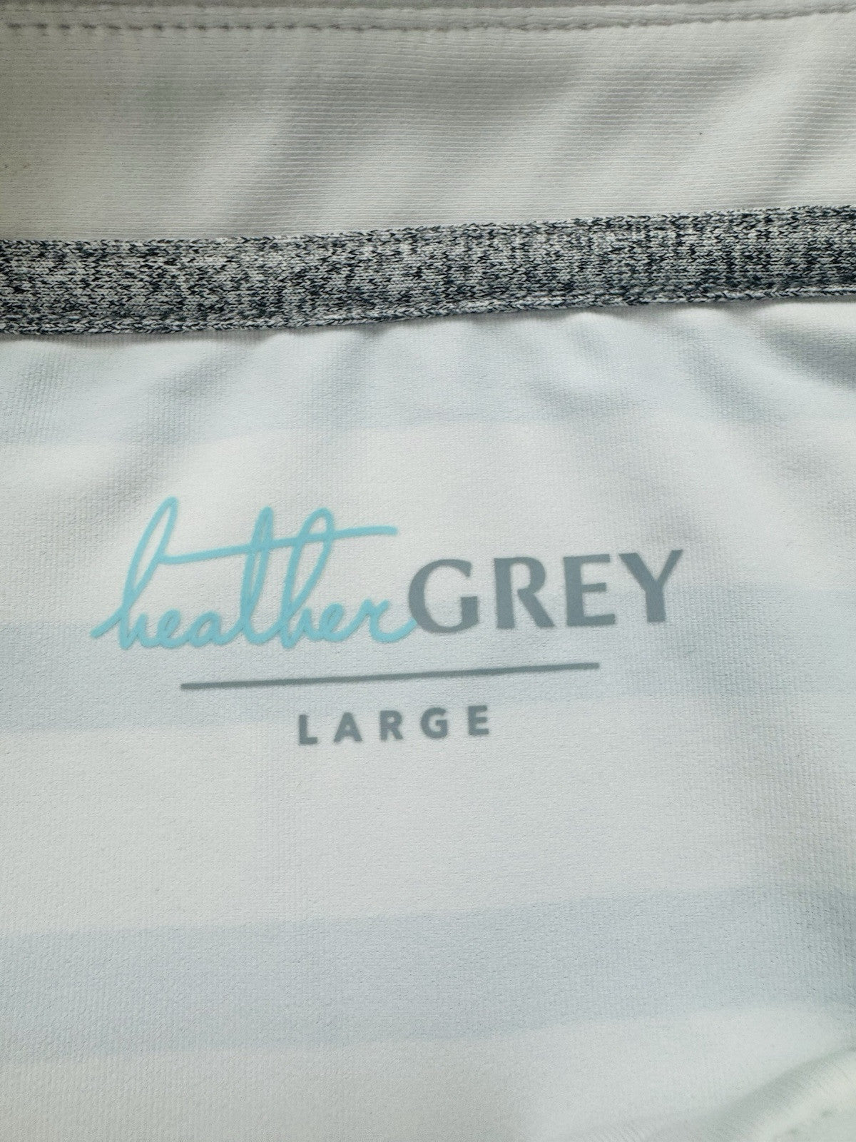 Heather Grey Women’s Golf Shirt Sz L.   (B.44)