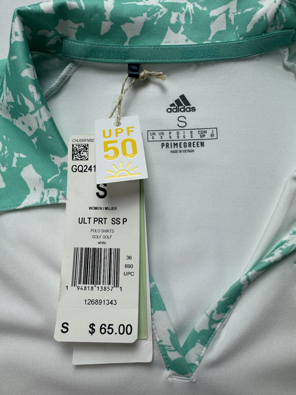 Adidas Women’s Polo Golf Shirt SZ S Climacool  (B.33)