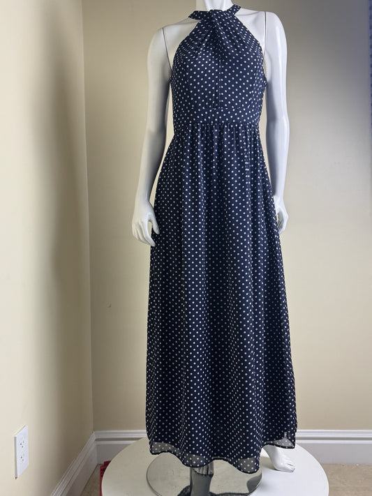 Shelby & Palmer Women’s Polka Dots Navy White Dress Size S.    (B.43)
