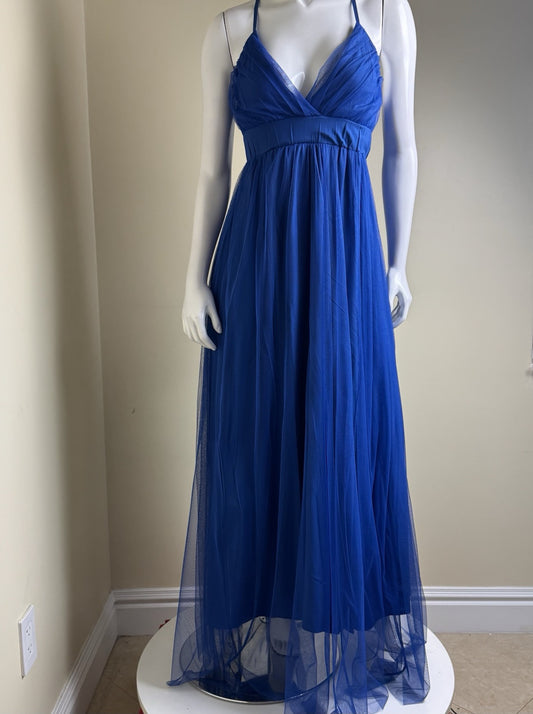 Women’s Blue Lace Long Dress Size S      (B.147)