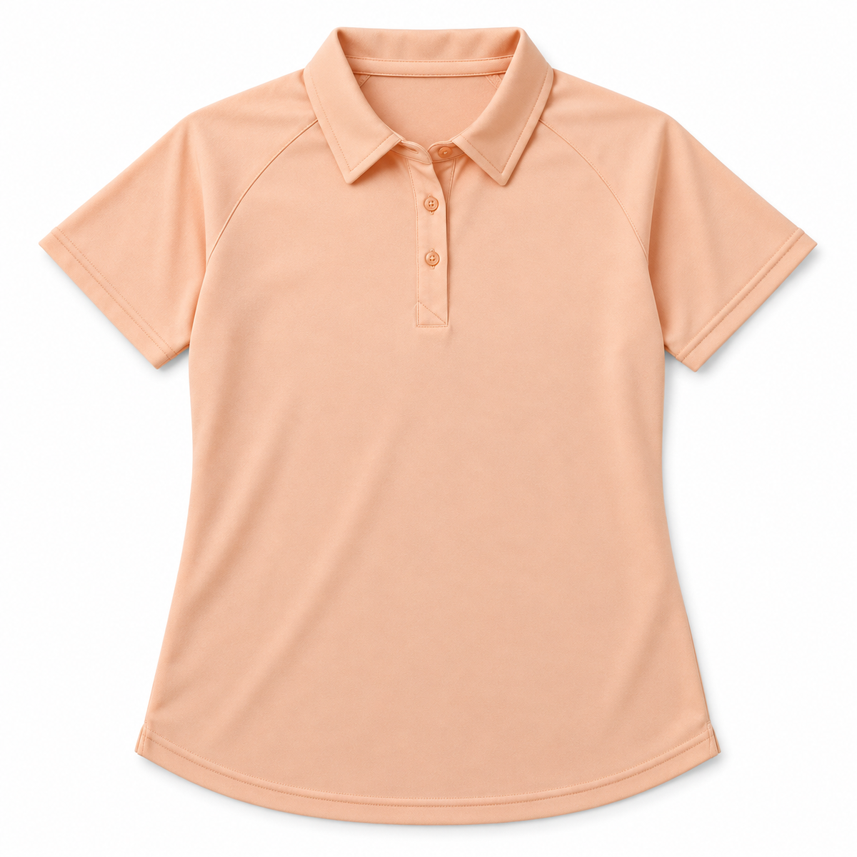 Sunice Jill Basic peach performance polo size M front flat lay