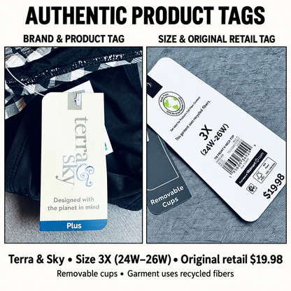 Authentic Terra & Sky size 3X original retail and product tags