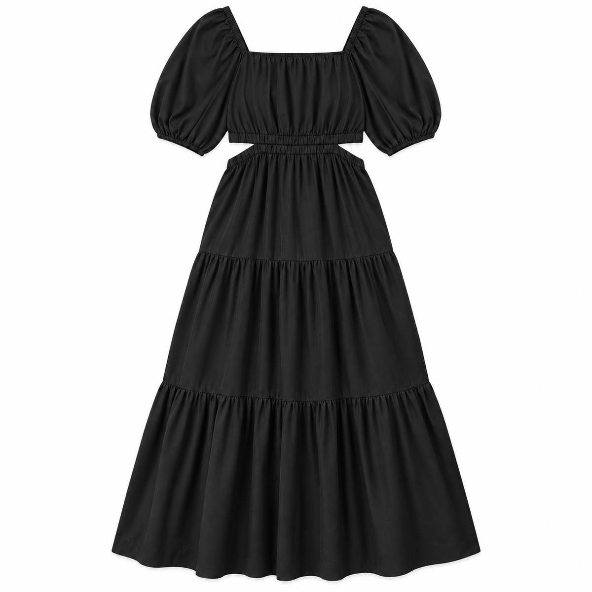 The Drop Anaya black maxi dress size XL back flat product view
