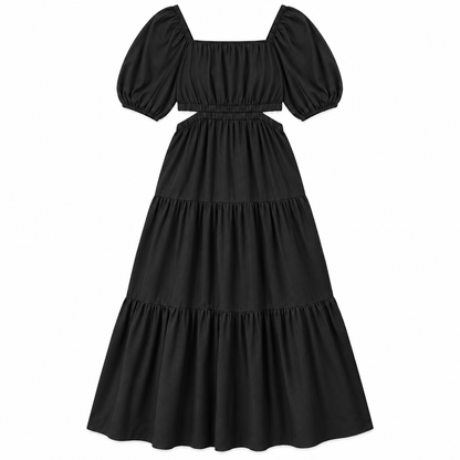 The Drop Anaya black maxi dress size XL back flat product view