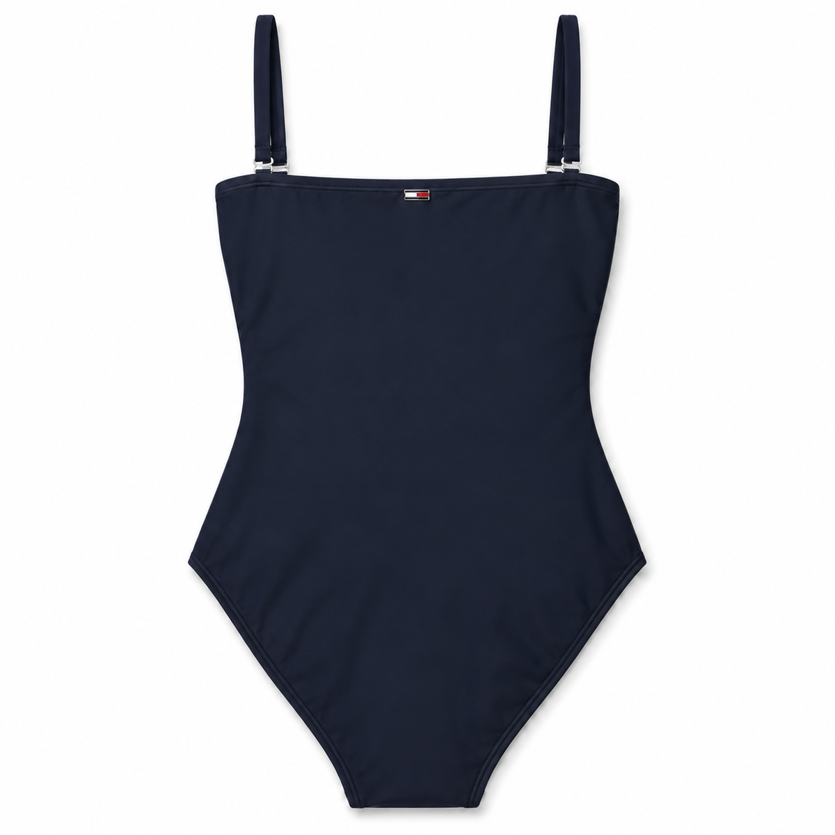 Tommy Hilfiger navy one-piece swimsuit size XS back flat view