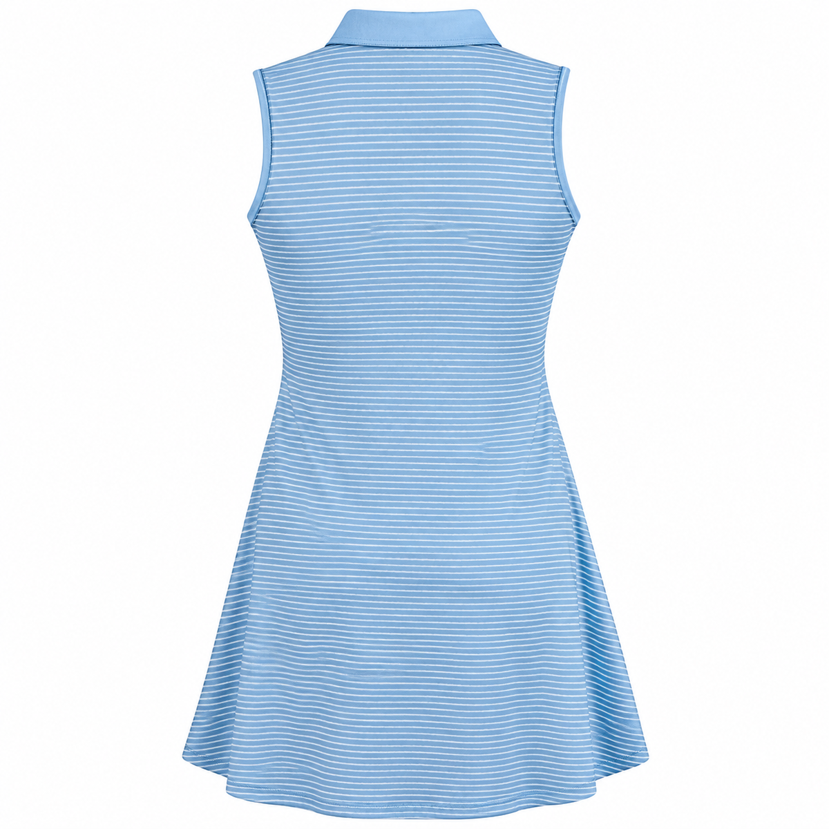 Turtles and Tees GiGi blue striped golf dress size XL back flat view