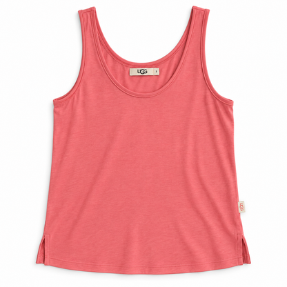 UGG women's Coralynn tank in peach coral, size S, front flat product view