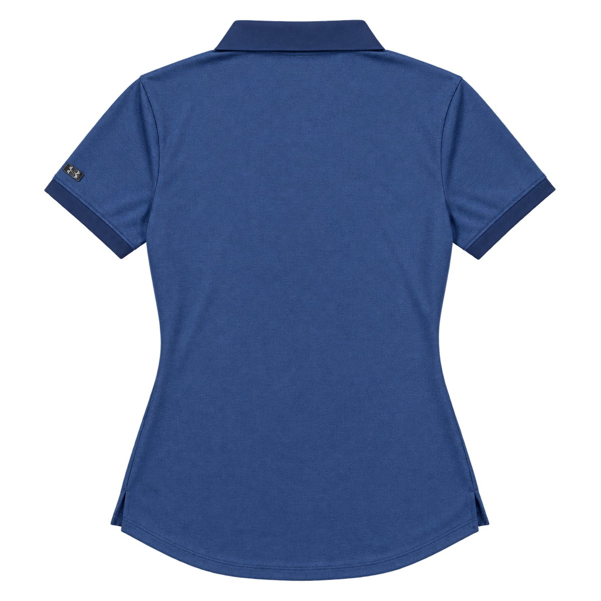 Under Armour women’s blue golf polo size M solid back flat view
