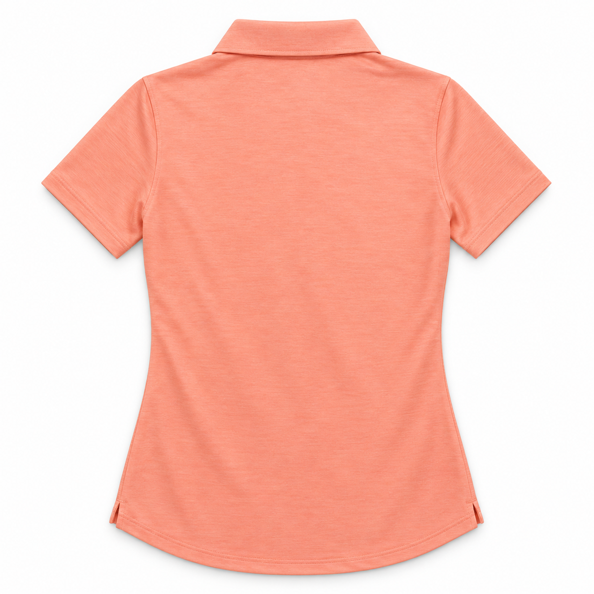 Under Armour coral golf polo shirt size M back flat lay