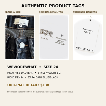 Authentic WeWoreWhat size 24 style WWDB61-1 and 138 dollar retail tags