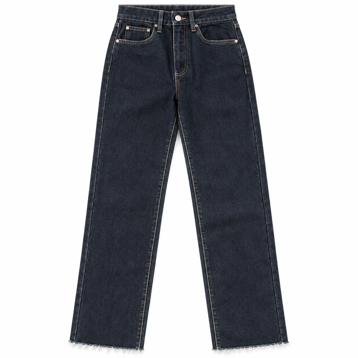 WeWoreWhat High Rise Dad Jean size 24 blue black front flat lay