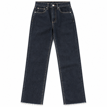 WeWoreWhat High Rise Dad Jean size 24 blue black front flat lay