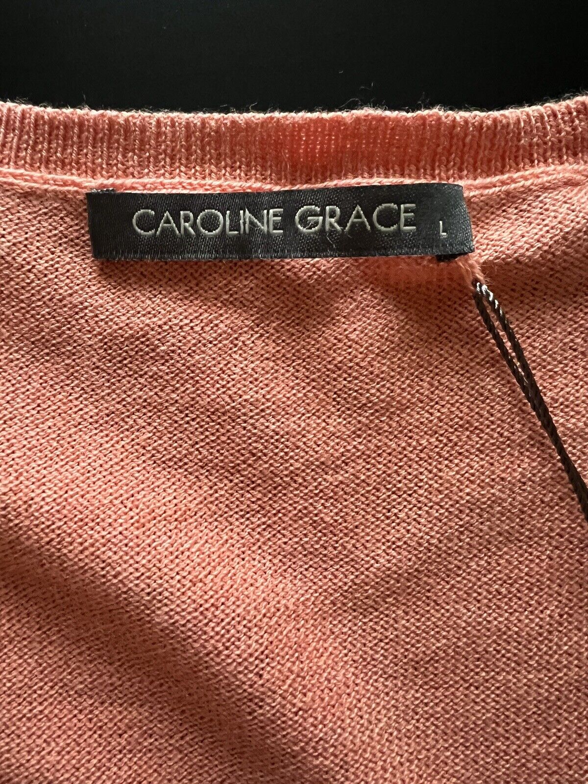 Caroline Grace Women’s Orange Pullover Sweater Sz L