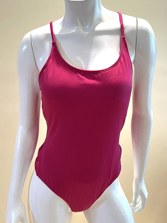 One Pc Swimsuit Pink Fuchsia Sz XL Bathing suit