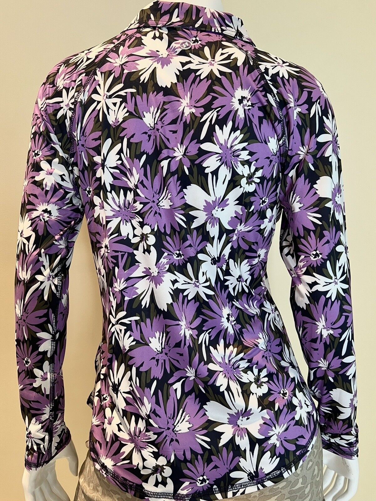 JoFit Women’s Long Sleeve Collared Pullover Floral Size XL (10)