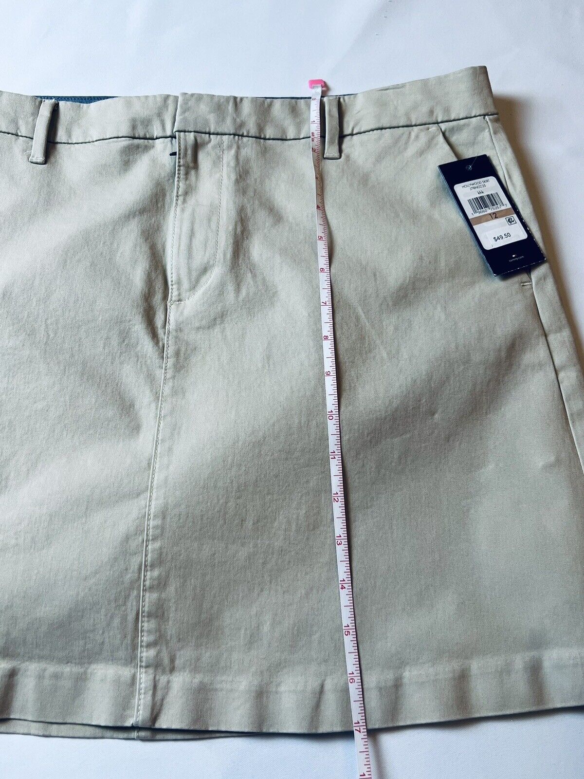 Tommy Hilfiger  Women's Skirt Beige Khaki Chino Straight Size 12 (49)