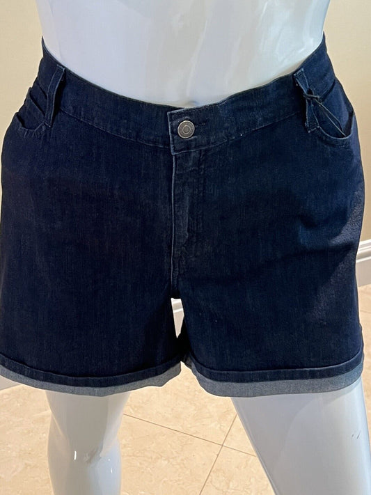 Eunina Women's High Rise Jean Shorts Denim Size 3X