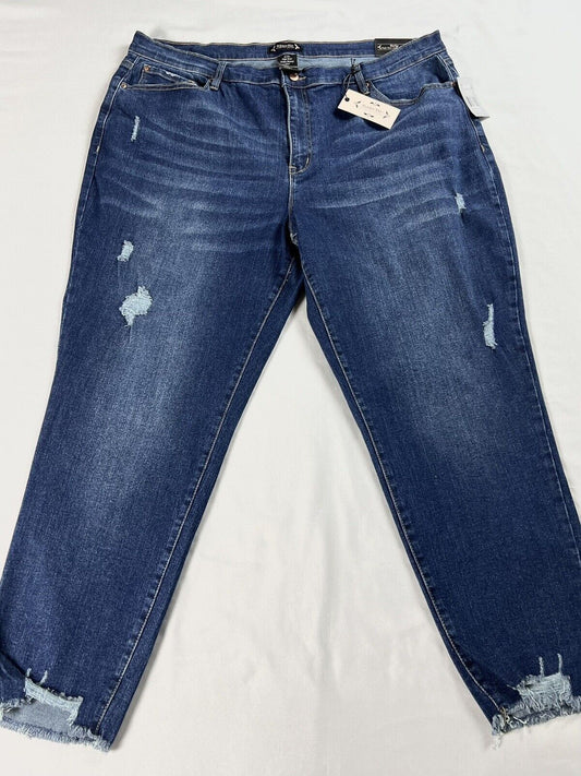 NANETTE LEPORE  Women’s Jeans Plus Sz 20 Belle High Rise Distressed Ankle