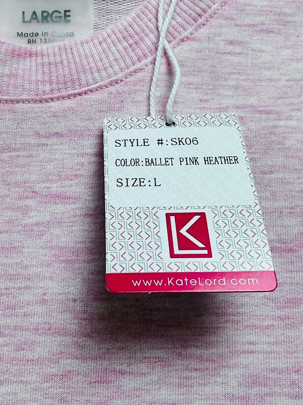 Kate Lord Golf Pink Long-Sleeve Shirt Sz L Sweatshirt