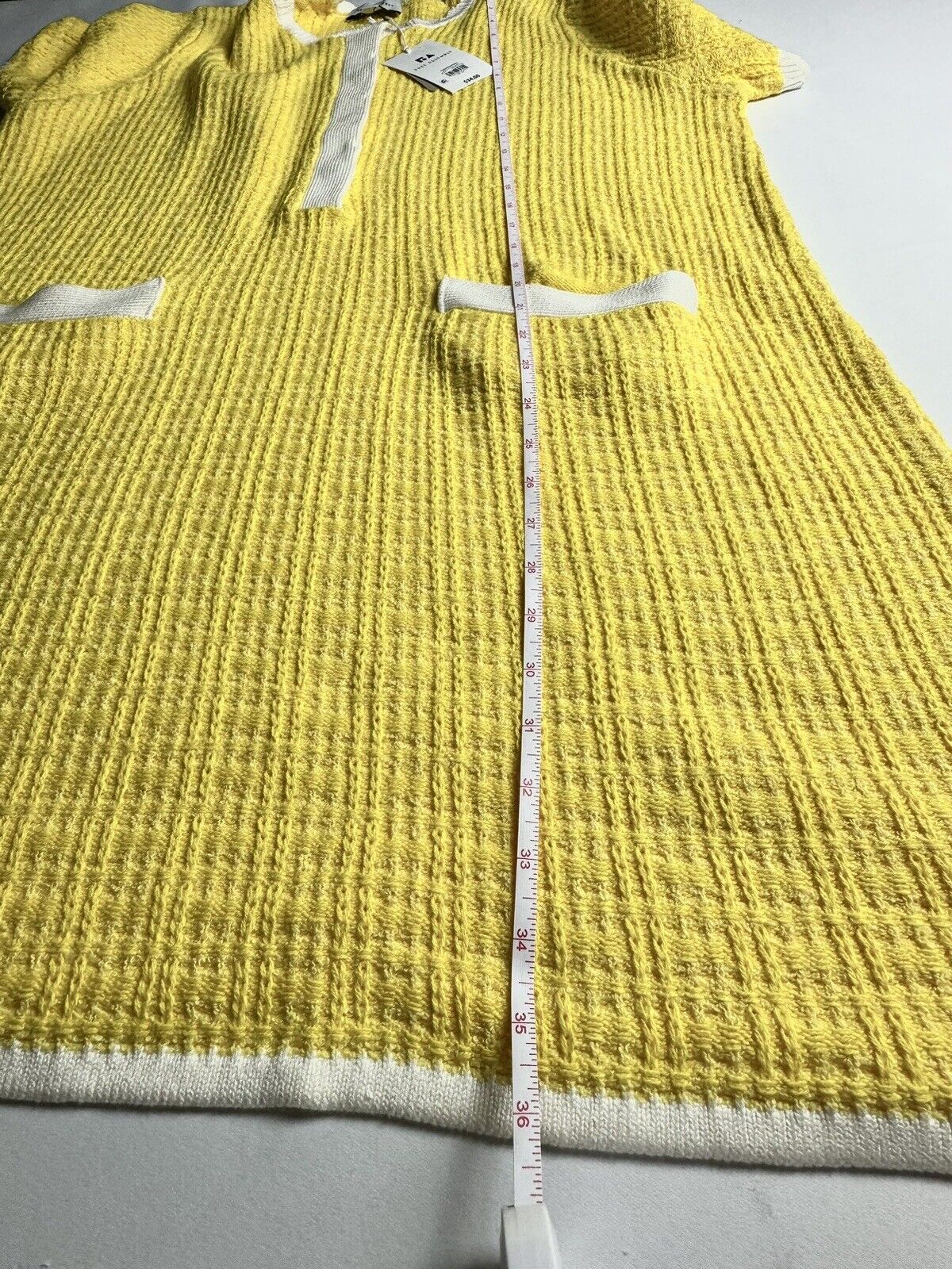 Free Assembly Women’s Tweed Yellow Dress Sz 2XL (66)