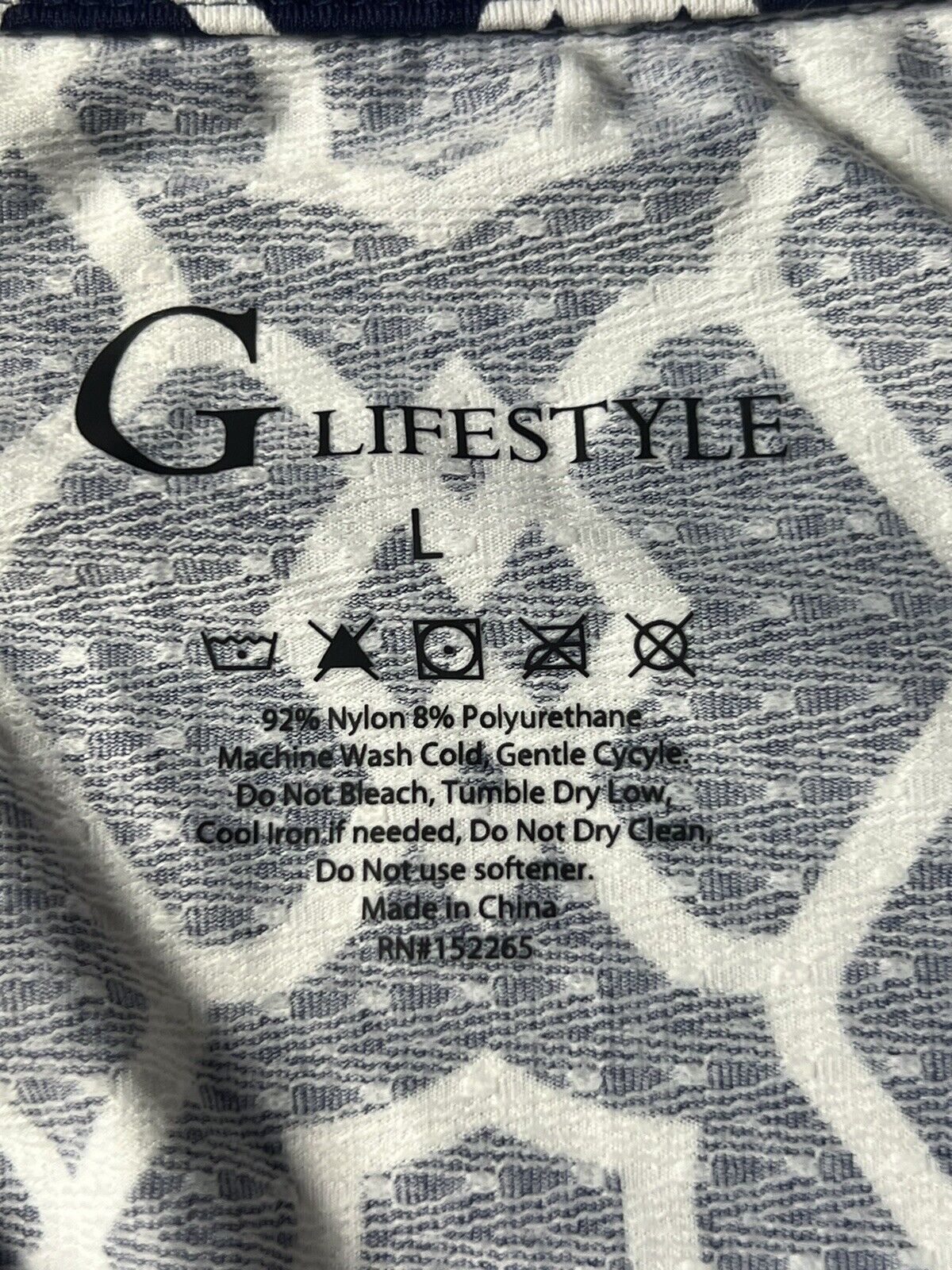 G Lifestyle Golf Top Women’s Sz L UPF 50+ Dark Navy Tile (18)