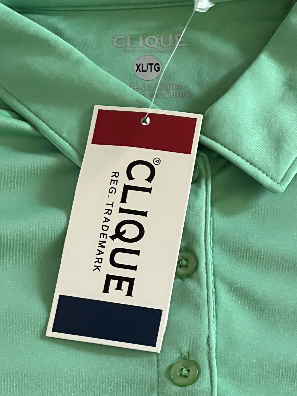 Clique Women’s Top Golf Polo Shirt Green Sz XL