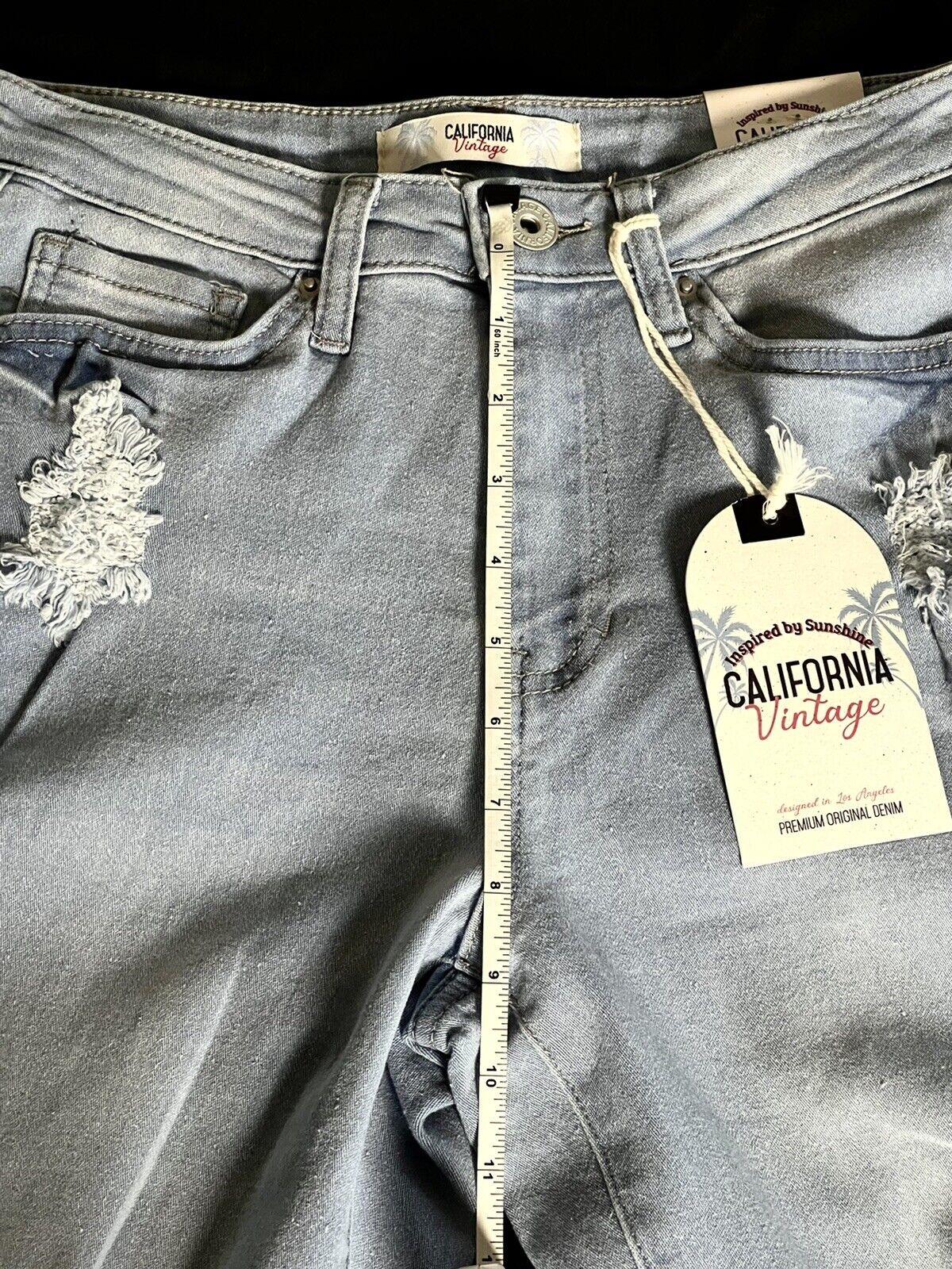 California Vintage Women's Ripped Hem Jeans Sz 3/26