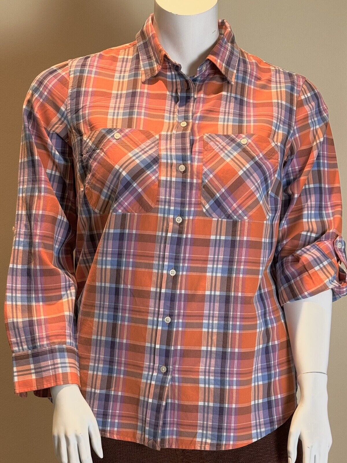 Lauren Ralph Lauren Women’s Flannel Long Sleeves Shirt Size 1X