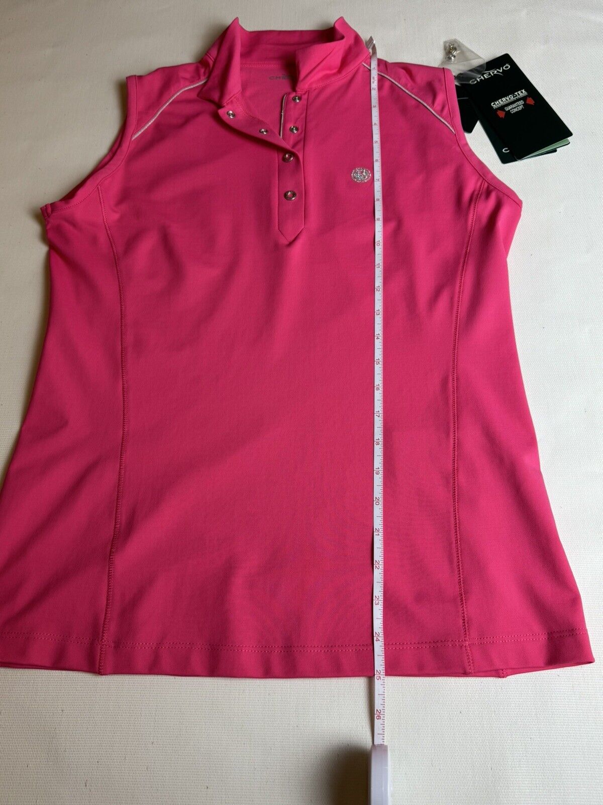 CHERVO Women’s Polo Golf Shirt Tennis Top SZ M/8   (61)