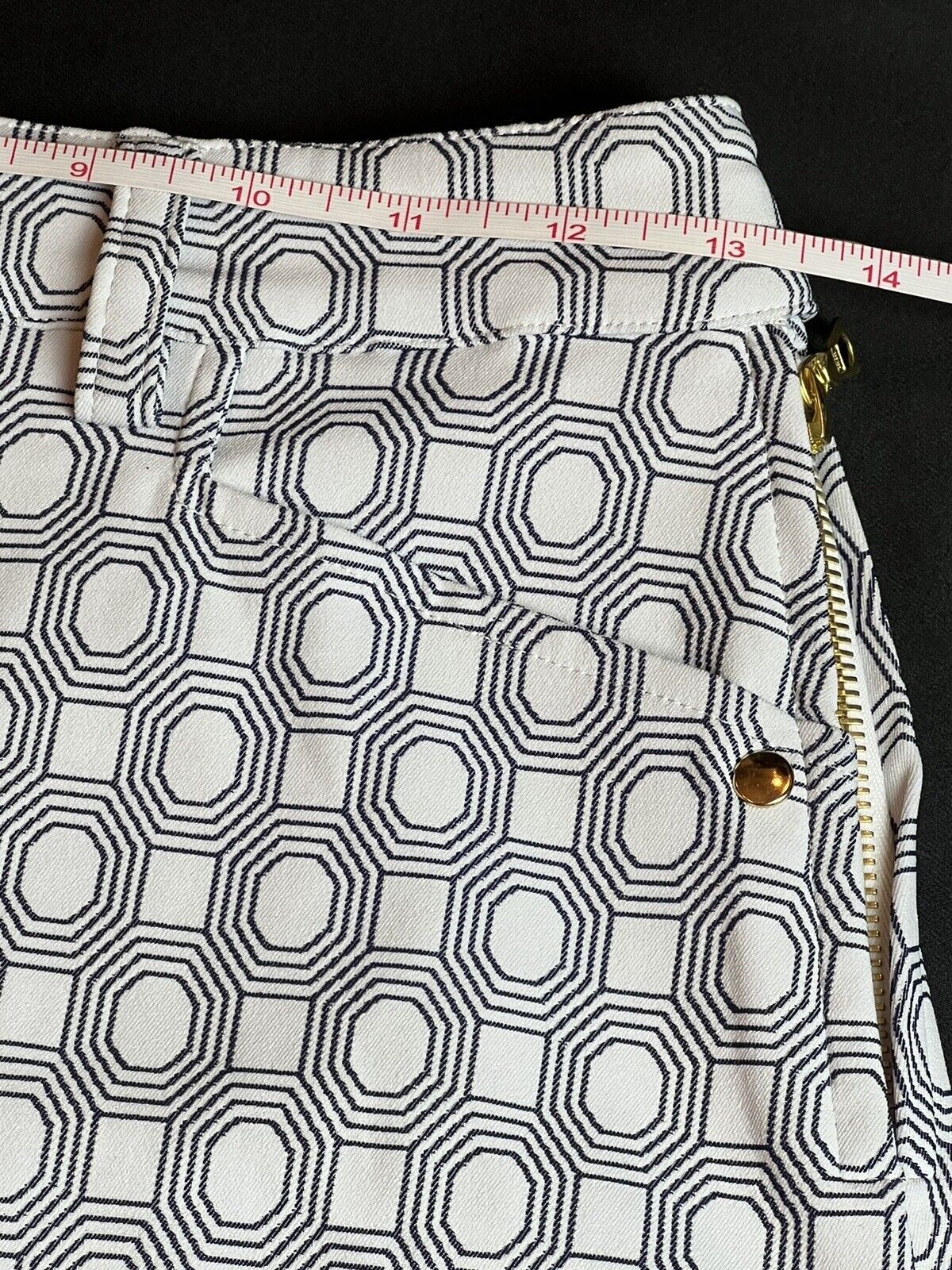 Brendratti Women’s Skirt Skort Tennis Golf Sz 40 White Black Patterns. (51)