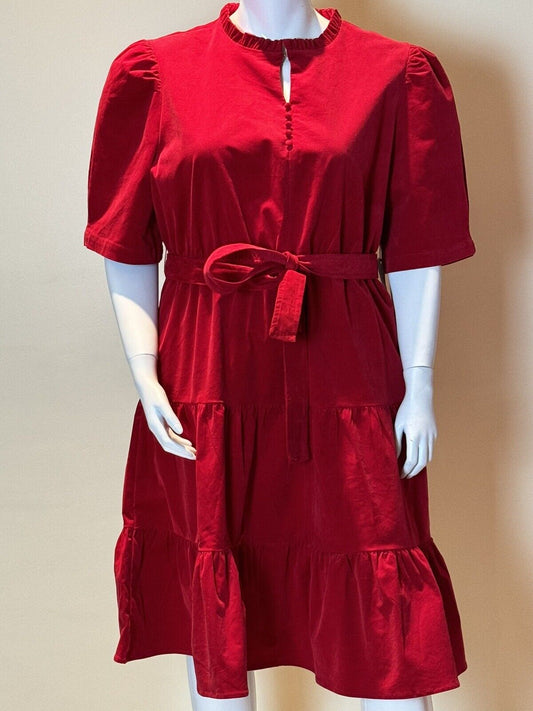 Draper James Rsvp Red Winter Dress Sz 2XL     (66)