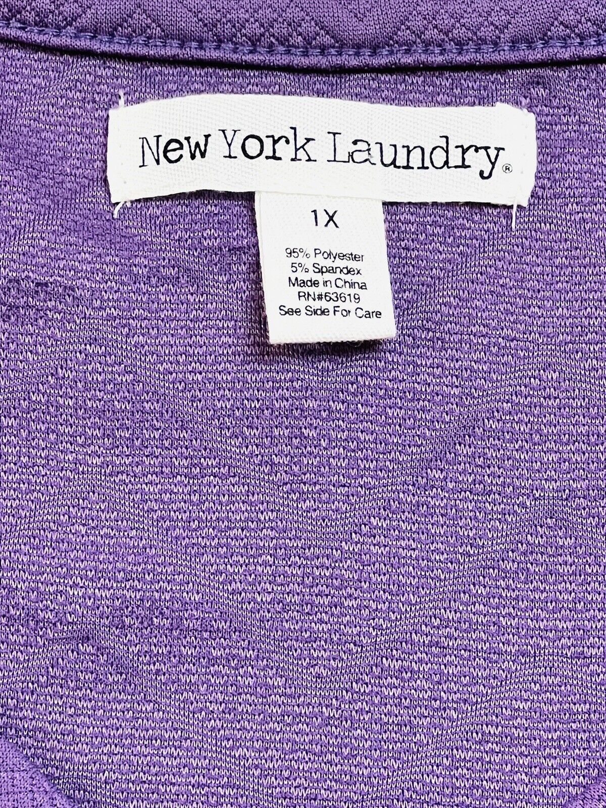 New York Laundry Women’s Blouse Sz 1XL Knit top Purple