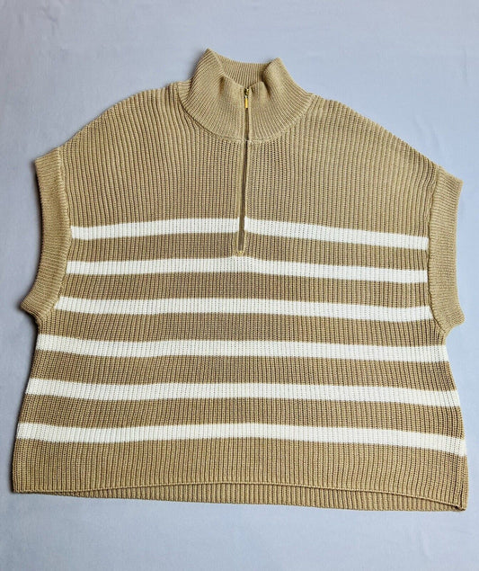 Broadway 38 Women's Sweater Vest Tan Sz XL