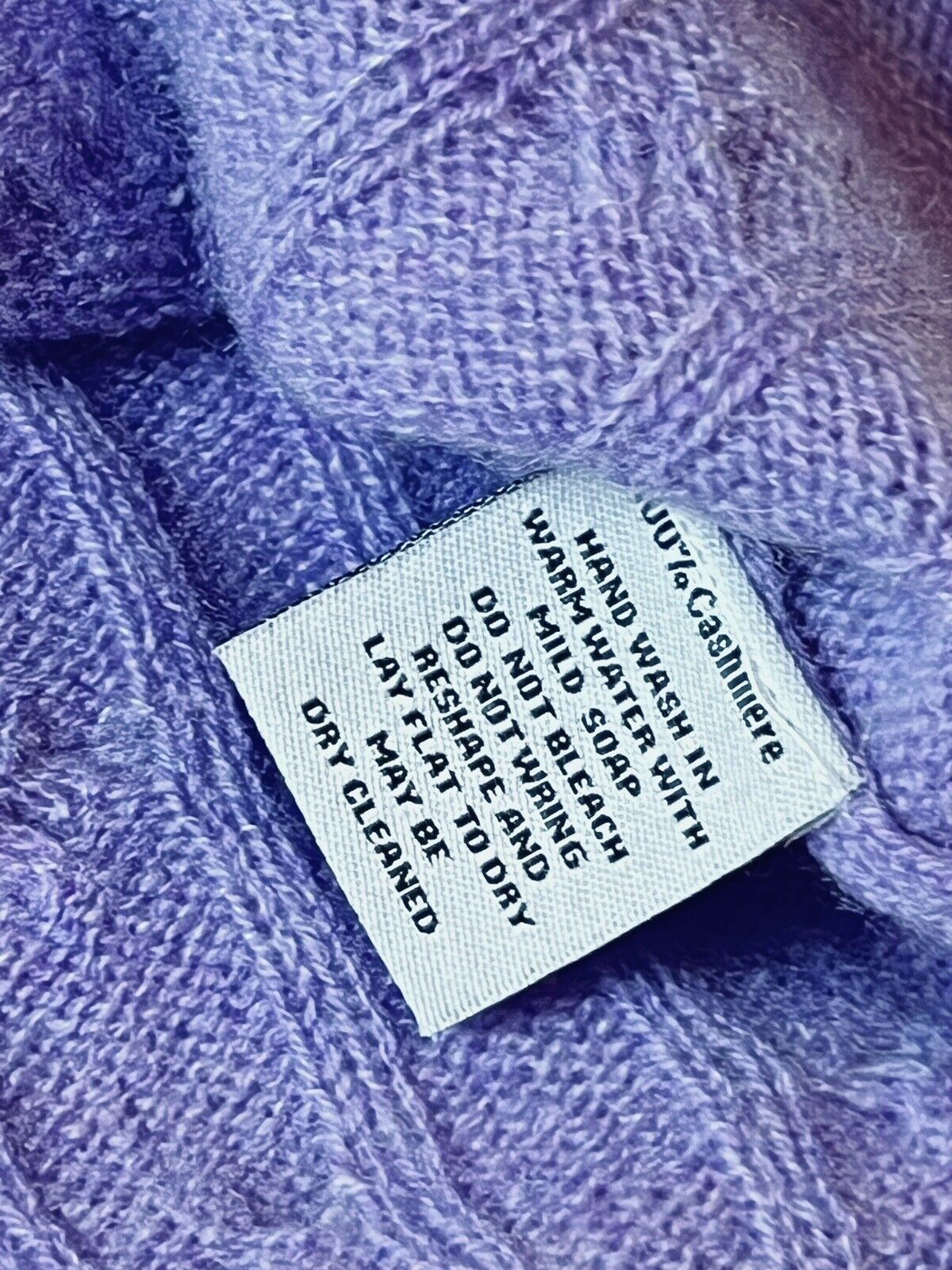 Claudia Nichole Women’s Solid Long Sleeve Cashmere Sweater Purple Sz L (10)