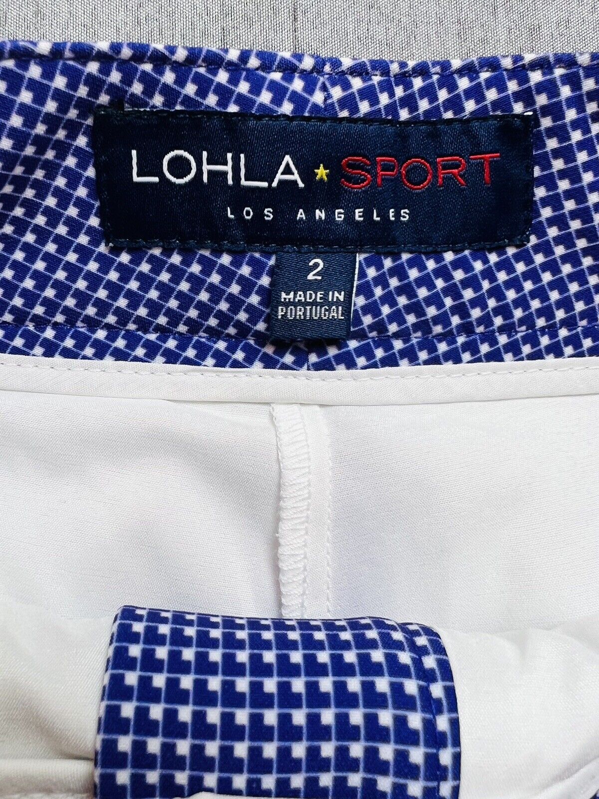 LOHLA SPORT Los Angeles Purple Tennis/golf Skirt Size 2 Checkered Skort