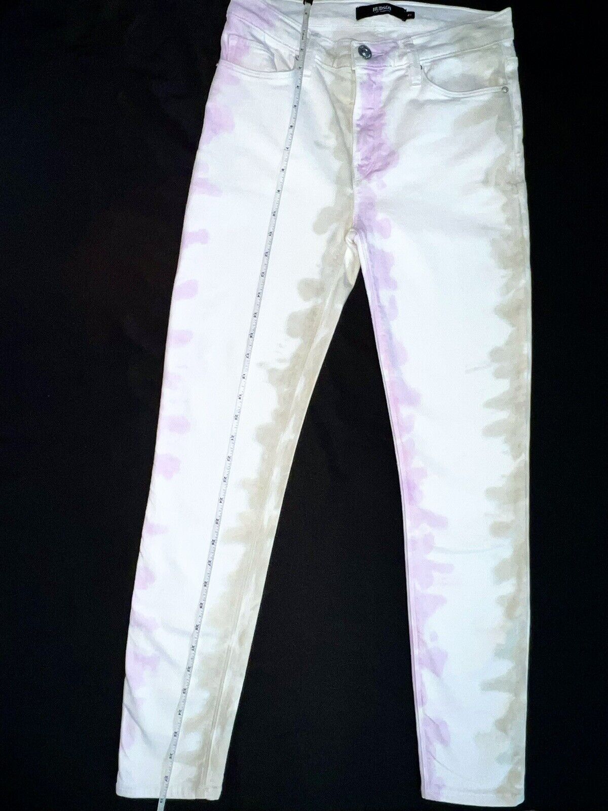 Hudson Women’s skinny stretch tie-dye jeans Sz 27 Retails $215