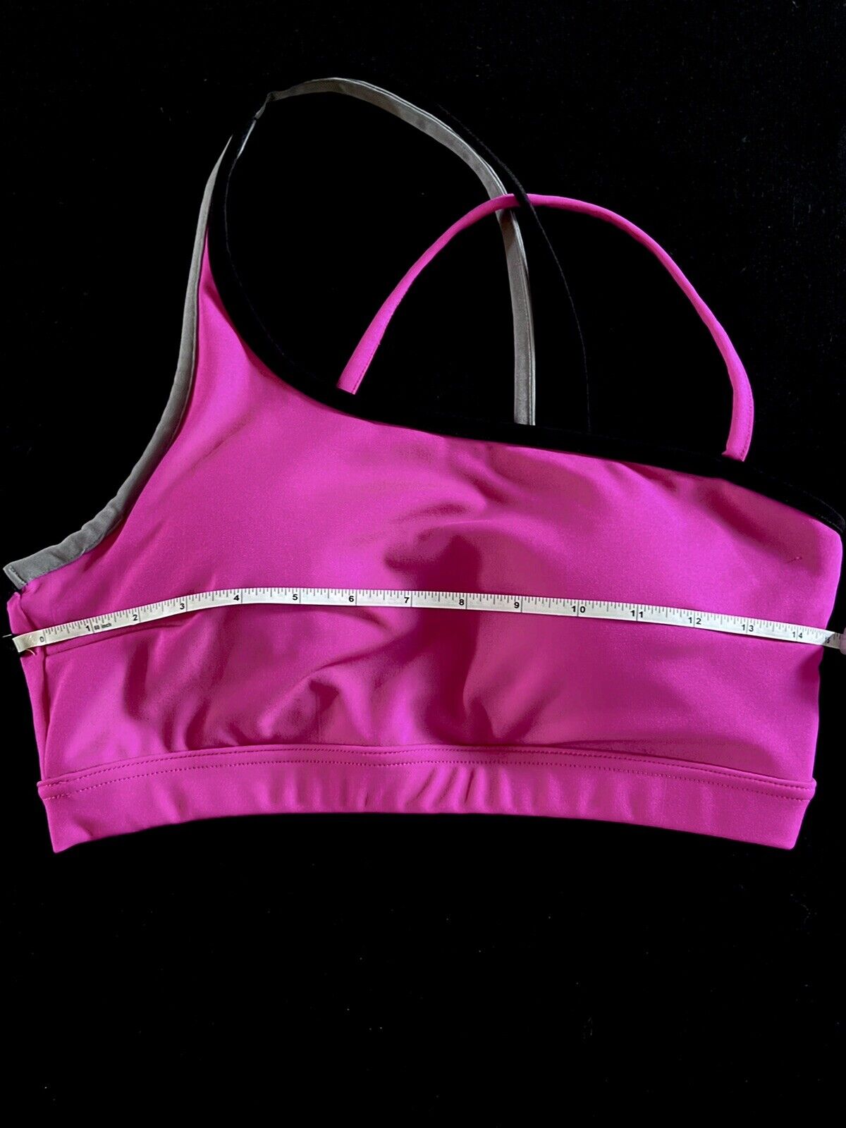 LEGEND Women's Pink Stretchy Strappy Sports Bra SIZE L