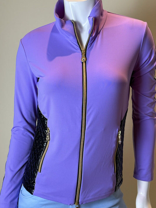 BRENDRATTI JACKET, Sz S Purple Black. (53)