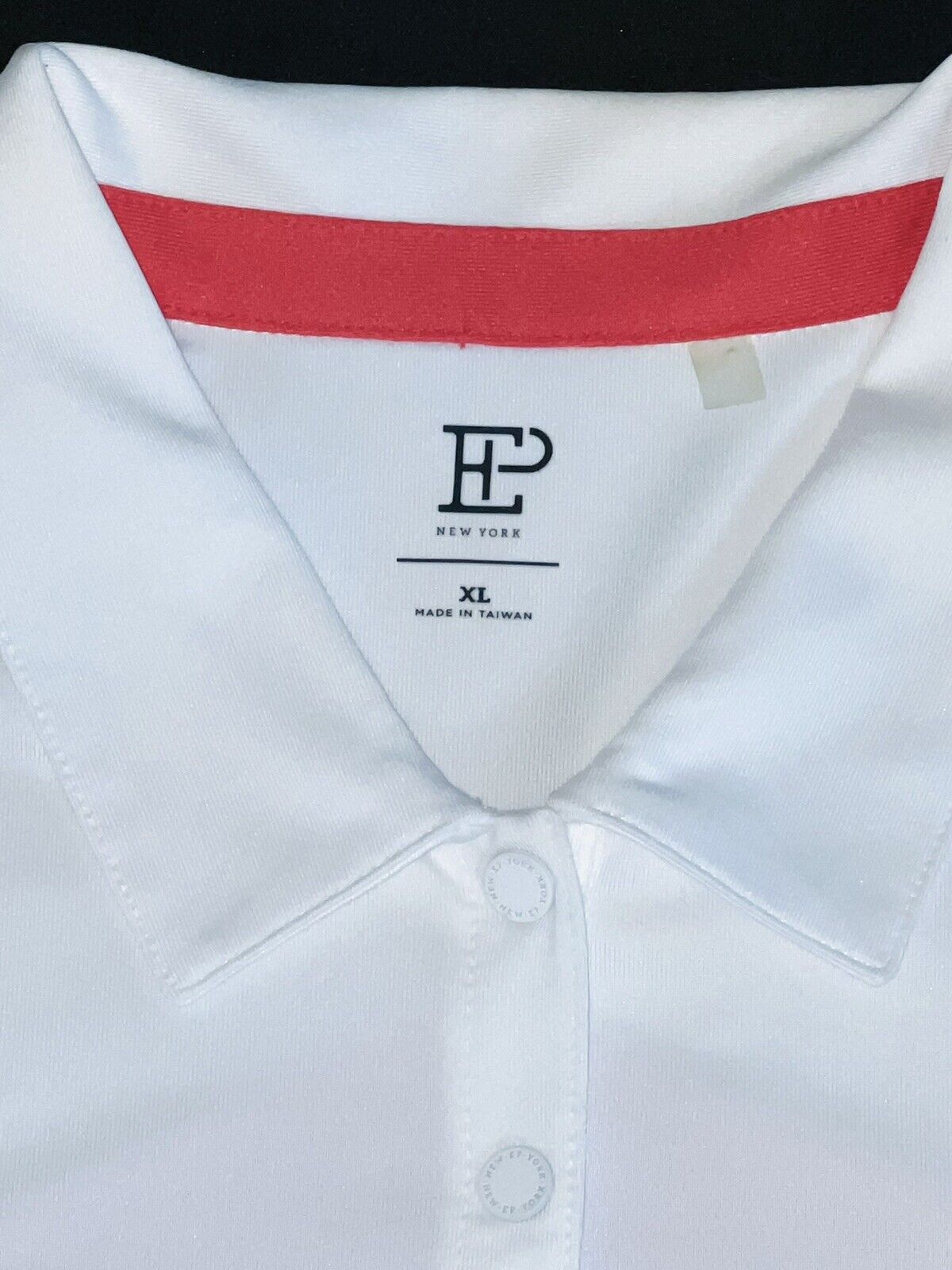 E.P New York Women's Golf White Polo Shirt Sz XL