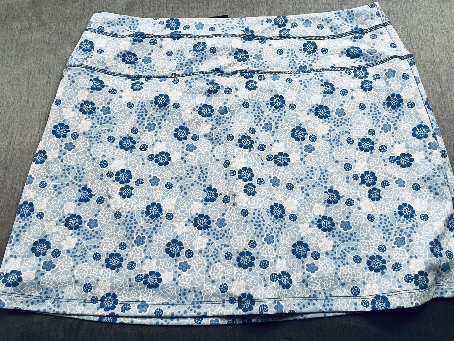 FUSION GOLF Women's Tennis Golf Skort Sz 2XL Blue Floral Skirt