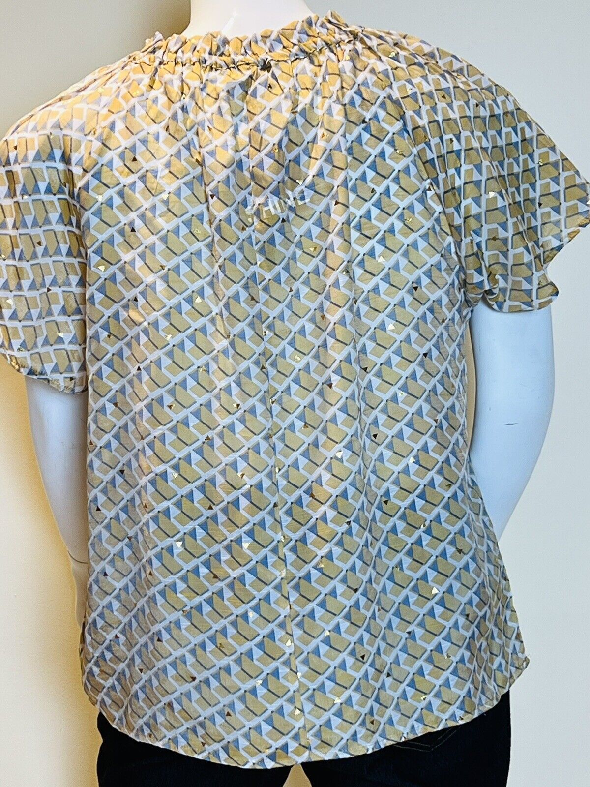 SHINE Women’s Yellow Short Sleeve Top Blouse Size XL